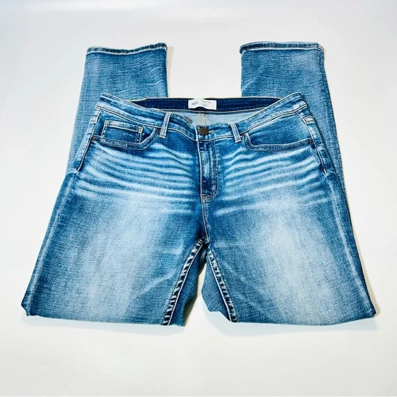 BKE jeans Payton Mid Rise Straight leg jeans distressed stretchy women Size 32 - Picture 2 of 12
